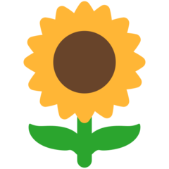 Hoe Zonnebloem emoji eruit ziet op Mozilla.