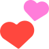 How Two Hearts emoji looks on Mozilla.