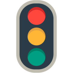 Bagaimana Vertical Traffic Light emoji terlihat di Mozilla.