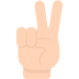 How Victory Hand emoji looks on Mozilla.