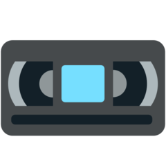 Bagaimana Videocassette emoji terlihat di Mozilla.