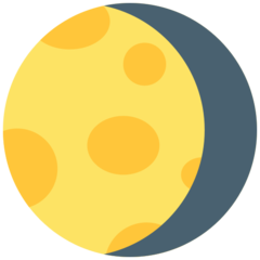 How Waning Gibbous Moon emoji looks on Mozilla.