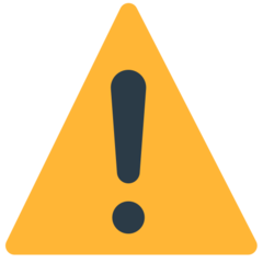 How Warning emoji looks on Mozilla.