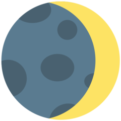 Bagaimana Waxing Crescent Moon emoji terlihat di Mozilla.