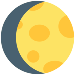 How Waxing Gibbous Moon emoji looks on Mozilla.