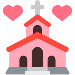 Bagaimana Wedding emoji terlihat di Mozilla.