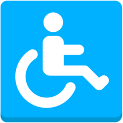 How Wheelchair Symbol emoji looks on Mozilla.