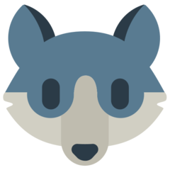 Bagaimana Wolf emoji terlihat di Mozilla.