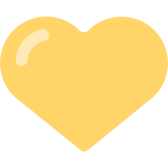 Cómo se ve el emoji Corazón amarillo en Mozilla.