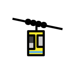 How Aerial Tramway emoji looks on Openmoji.