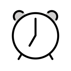 How Alarm Clock emoji looks on Openmoji.