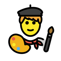 Hur Konstnär emoji ser ut på Openmoji.