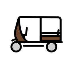 How Auto Rickshaw emoji looks on Openmoji.