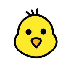 How Baby Chick emoji looks on Openmoji.