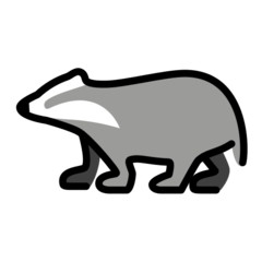 How Badger emoji looks on Openmoji.