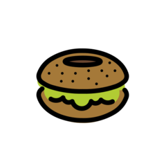 How Bagel emoji looks on Openmoji.