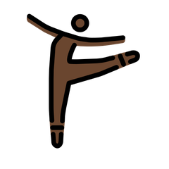 Come Persona che danza: carnagione scura emoji appare su Openmoji.