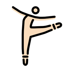 Come Persona che danza: carnagione chiara emoji appare su Openmoji.