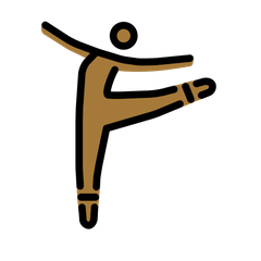 Come Persona che danza: carnagione abbastanza scura emoji appare su Openmoji.