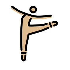 Come Persona che danza: carnagione abbastanza chiara emoji appare su Openmoji.