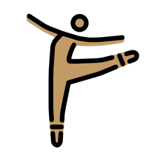 Come Persona che danza: carnagione olivastra emoji appare su Openmoji.
