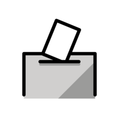 How Ballot Box with Ballot emoji looks on Openmoji.