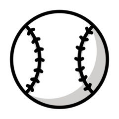 How Baseball emoji looks on Openmoji.