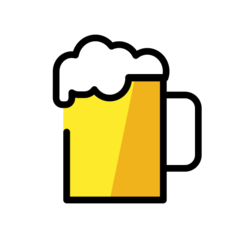 Cómo se ve el emoji Jarra de cerveza en Openmoji.