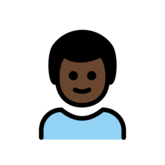 How Boy: Dark Skin Tone emoji looks on Openmoji.