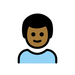 How Boy: Medium-Dark Skin Tone emoji looks on Openmoji.