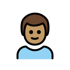 How Boy: Medium Skin Tone emoji looks on Openmoji.