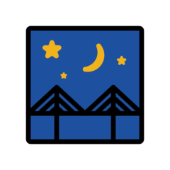 How Bridge at Night emoji looks on Openmoji.