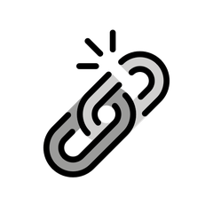 断链 表情符号在 Openmoji 上的外观。