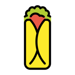 How Burrito emoji looks on Openmoji.