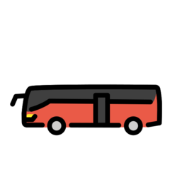 Hvordan Bus emoji ser ud på Openmoji.