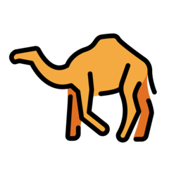 How Camel emoji looks on Openmoji.