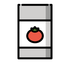 How Canned Food emoji looks on Openmoji.