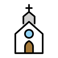 How Church emoji looks on Openmoji.