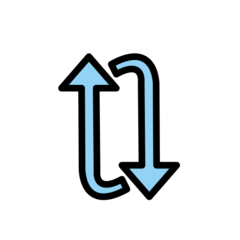 How Clockwise Vertical Arrows emoji looks on Openmoji.