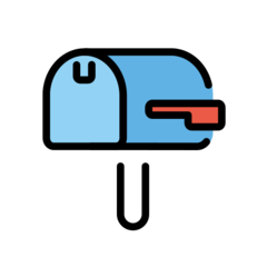 How Closed Mailbox with Lowered Flag emoji looks on Openmoji.