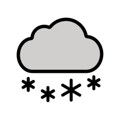 How Cloud with Snow emoji looks on Openmoji.