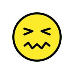 How Confounded Face emoji looks on Openmoji.