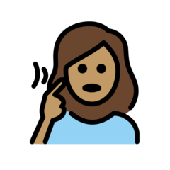 How Deaf Woman: Medium Skin Tone emoji looks on Openmoji.