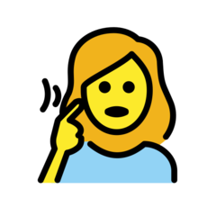 How Deaf Woman emoji looks on Openmoji.