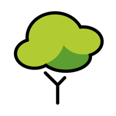 How Deciduous Tree emoji looks on Openmoji.