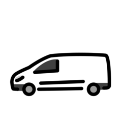 How Delivery Truck emoji looks on Openmoji.