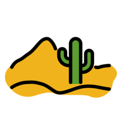 How Desert emoji looks on Openmoji.