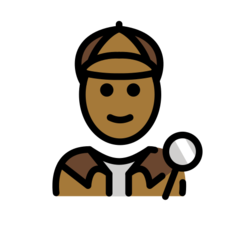 How Detective: Medium-Dark Skin Tone emoji looks on Openmoji.