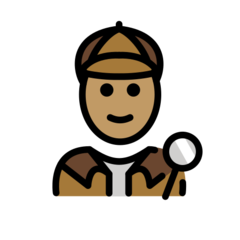 How Detective: Medium Skin Tone emoji looks on Openmoji.