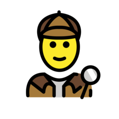 How Detective emoji looks on Openmoji.